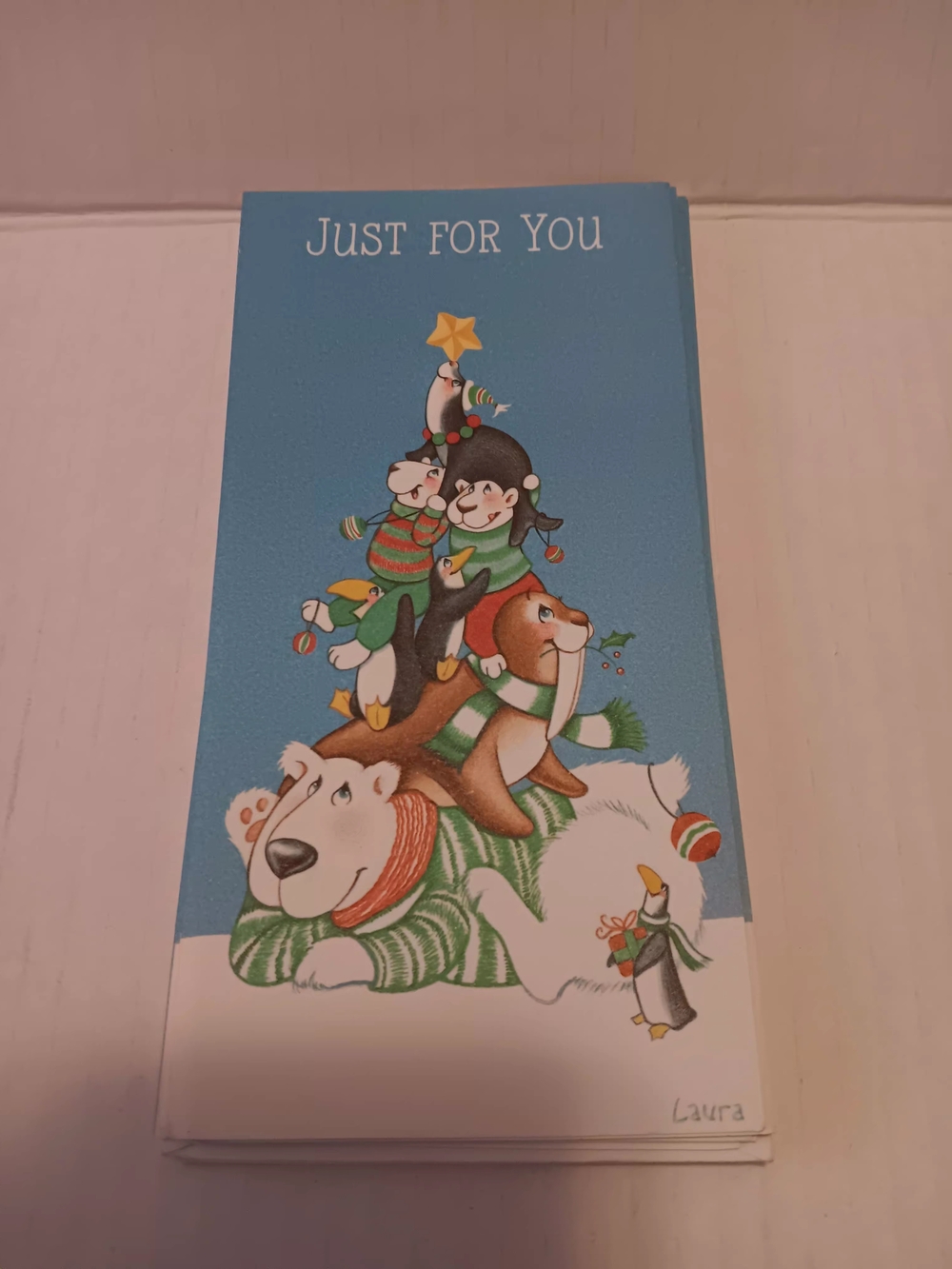 Vintage Hallmark Happy Holidays Money Bill Holder Cards Set Of 8 Unused New